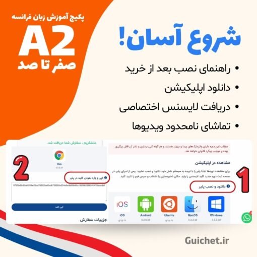 جزئیات کامل دوره A2 همراه با ۱۰۹ قسمت آموزشی و پشتیبانی بدون محدودیت