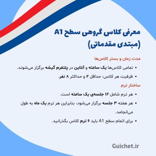 معرفی کلاس گروهی زبان فرانسه سطح A1