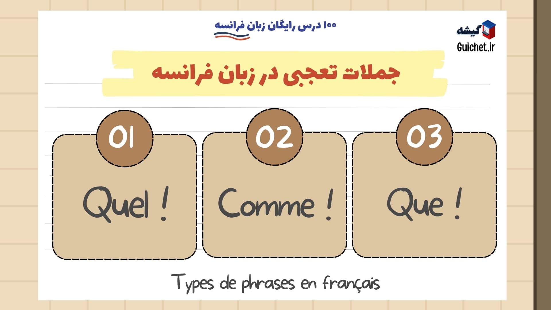 بهبود مهارت‌های زبان فرانسه با شناخت انواع جملات