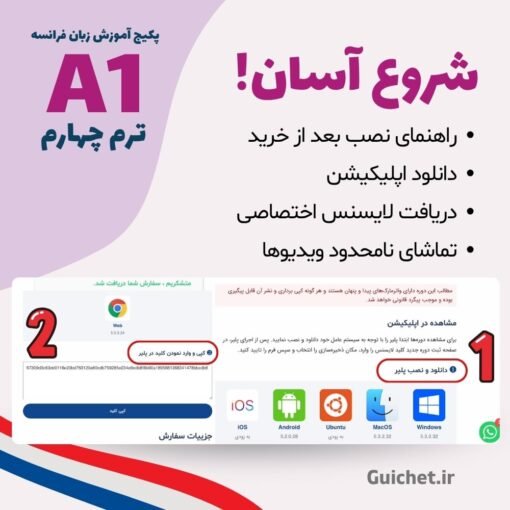 شروع آسان دوره ویدیویی زبان فرانسه ترم چهارم A1